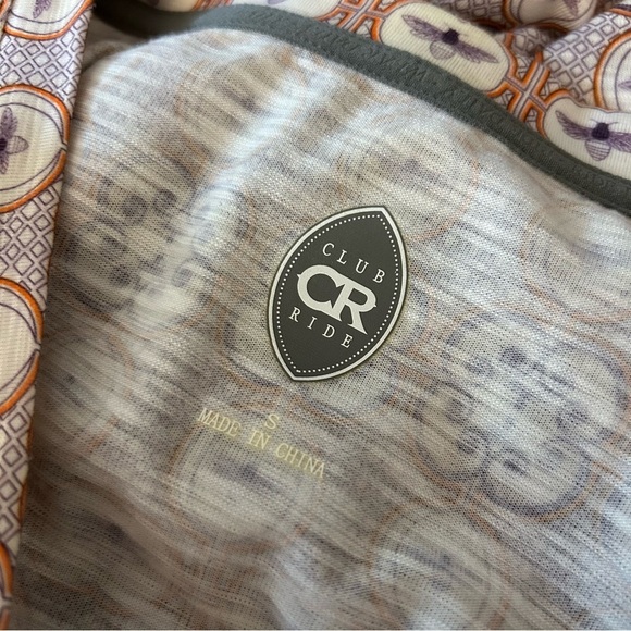 Club ride cycling Patterned V-Neck Women’s Top with Zipper S - Picture 6 of 11